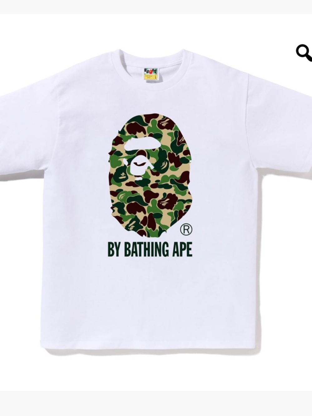 Bape White Short Sleeve Tee shirt graphic Green ABC Camo Ape Head s m l xl